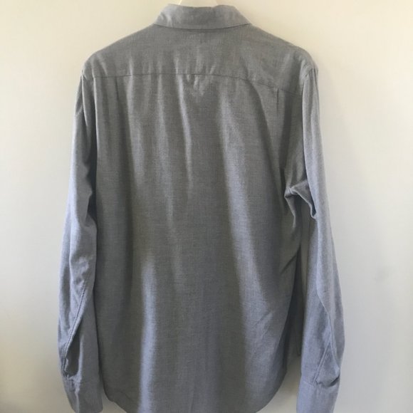 Club Monaco grey melange flannel shirt. - Picture 7 of 8